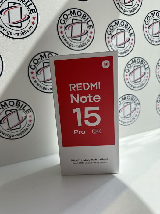 Redmi Note 15 Pro - 8GB/256GB - Black - Nou - Sigilat  - Garantie