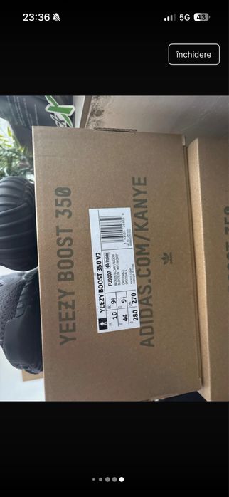Adidas Yeezy Boost 350 V2 Black Reflective 39 40 41 43