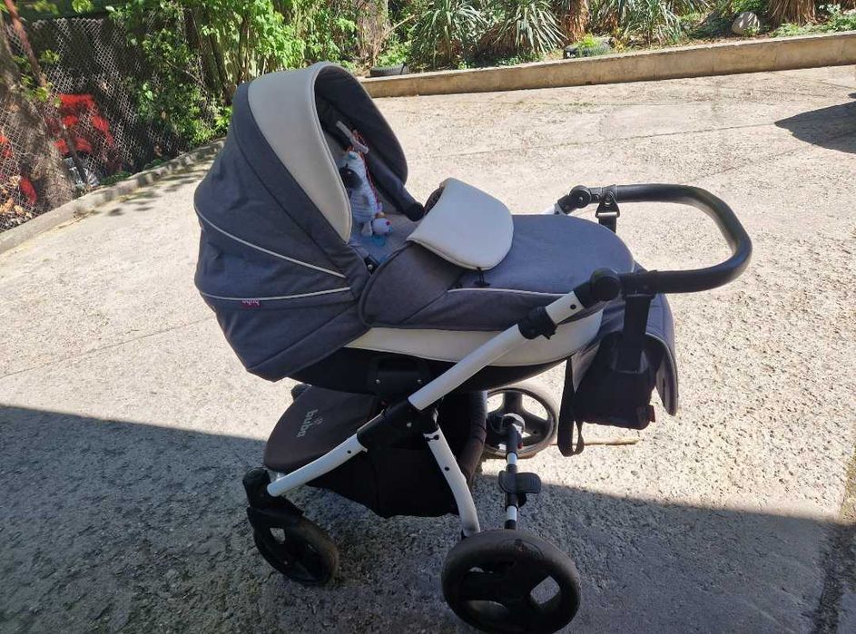 Бебешка комбинирана количка 3в1 Buba - Forester 595, сива