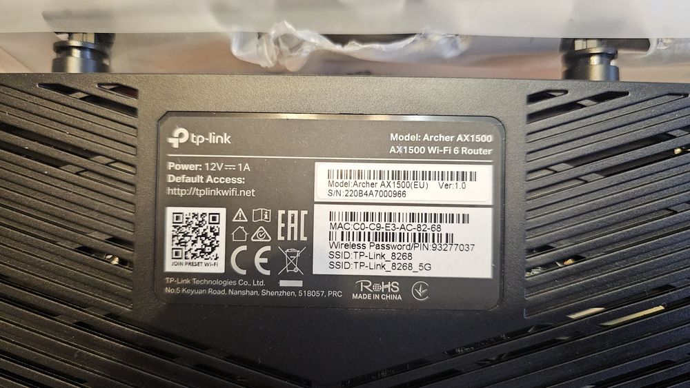 Router WiFi 6 TP-Link Archer AX1500