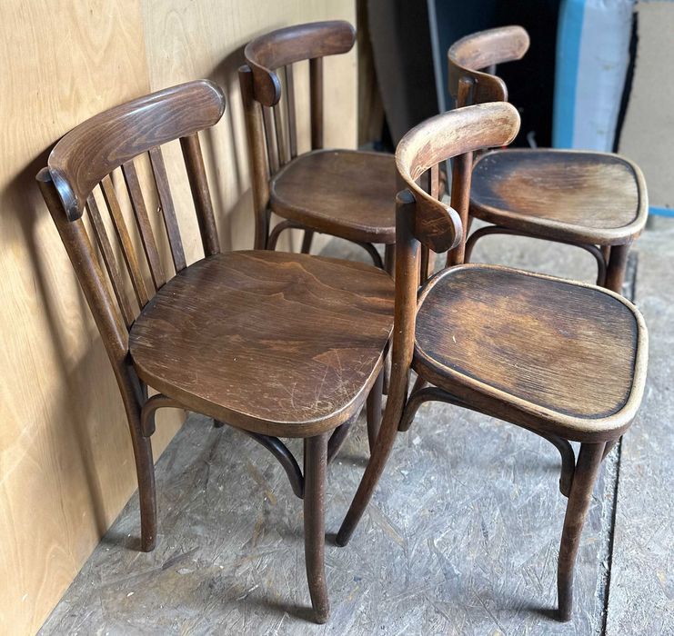 8 buc Scaun Vintage Stil Thonet cu Spatar curbat; Scaun din Lemn