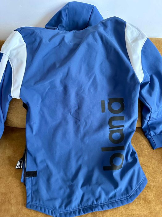 Geacă snowboard Blană – Bărbați, 2XS, culoare albastru-alb