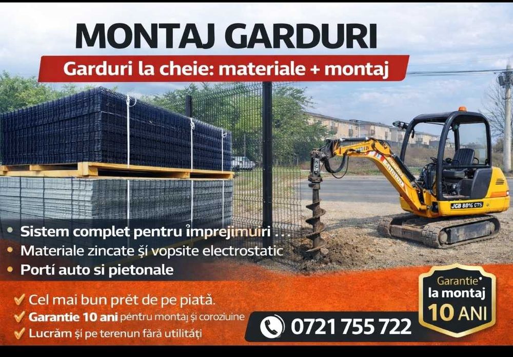 Instalare gard / constructie gard / montaj gard /