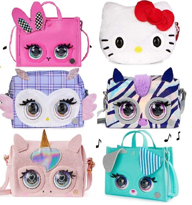 Детска Интерактивна чанта Еднорог Стич Тигър PURSE PETS мигащи очи