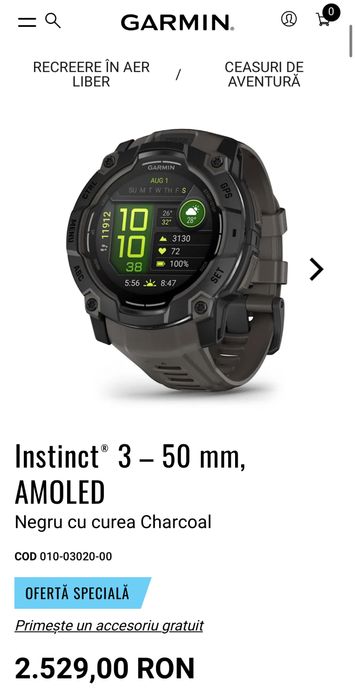 Garmin Instinct 3 50 mm Amoled