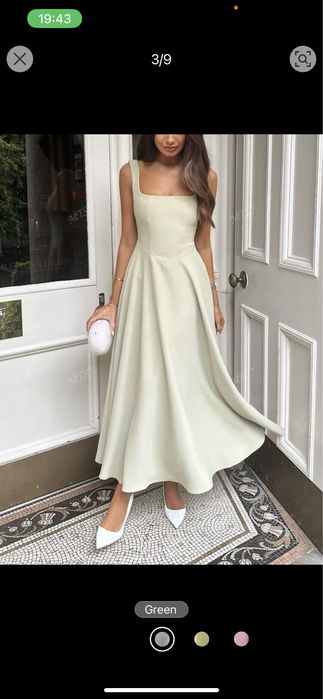 Дамска рокля с къс ръкав