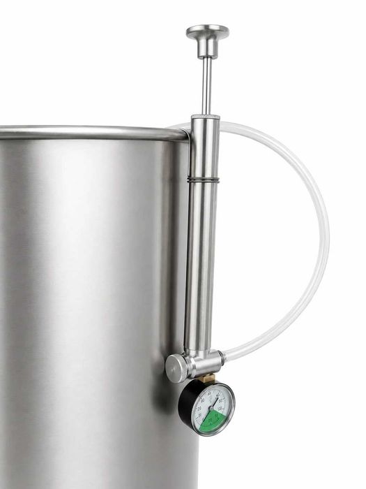 Butoi (cisterna) INOX cu capac flotant 102 L si camera din silicon, cadou robinet din INOX