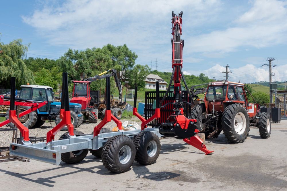 Remorca Forestier EIM 6, 8, 10, 12 tone macara 5, 6, 7, 7.5, 8 m