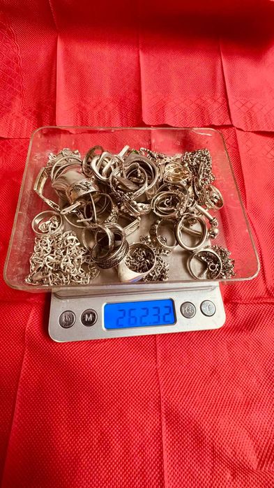 Сребърни бижута лот. 262 грама