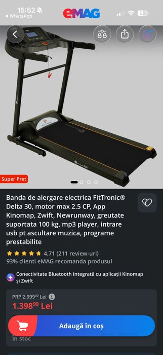 Banda alergat Fit Tronic