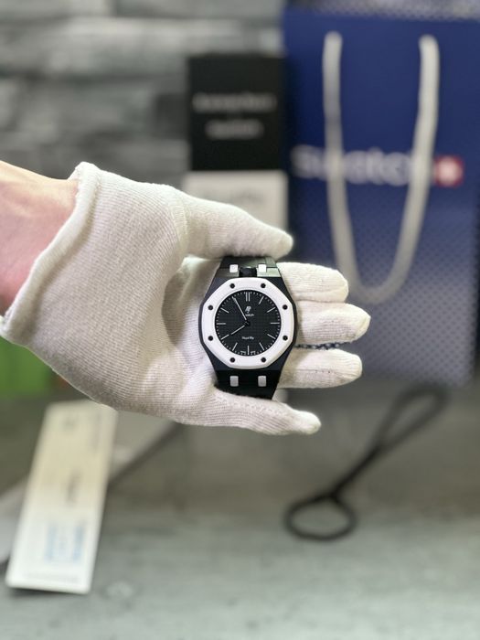 Ceas AP X Swatch Ocho Negro + Bratara neagra CALITATE PREMIUM
