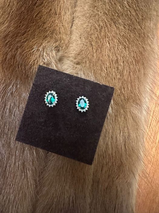 Cercei Aur Teilor piartra zirconiu