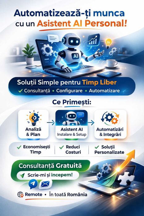 Consultanță AI, Automatizare, Optimizare Procese, servicii Foto-Video