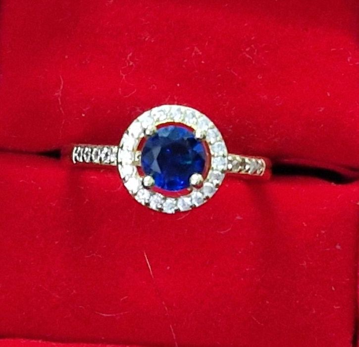 GP42,cercei placati aur 18k, incuietoare sigura,zirconiu safir/alb