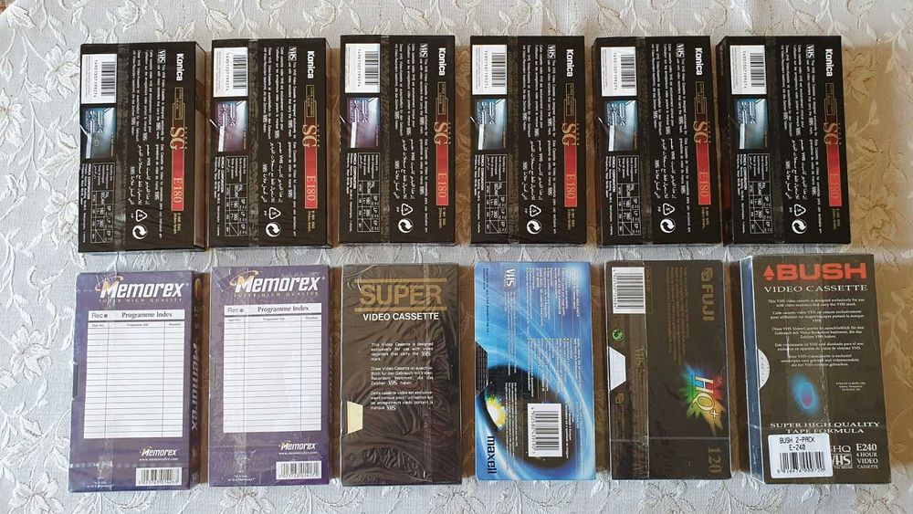 Нови видеокасети VHS TDK, JVC, BASF, Sony, Memorex. Konica