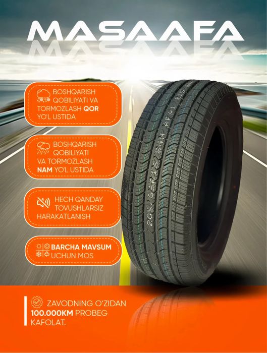 Masaafa avtoshina  12r,13r,14r,15,r 16r 17r……..