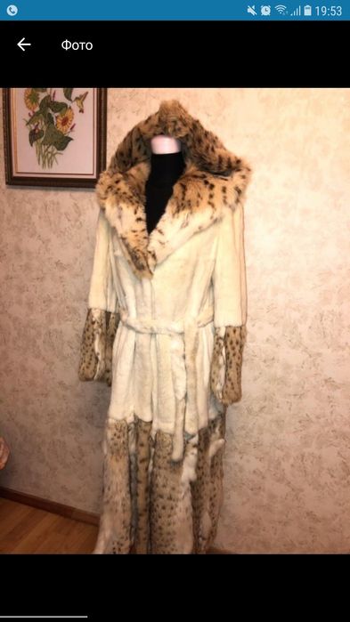 Норковая шуба белая