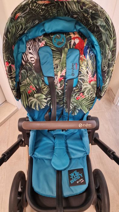 Cybex e-Priam 4 шаси + дизайнерска тапицерия