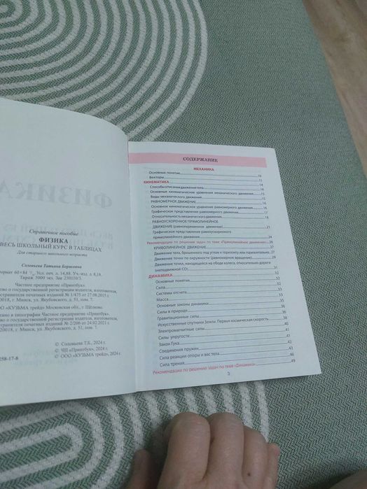 Физика  школьный курс