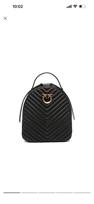 Pinko Love chevron leather backpack
