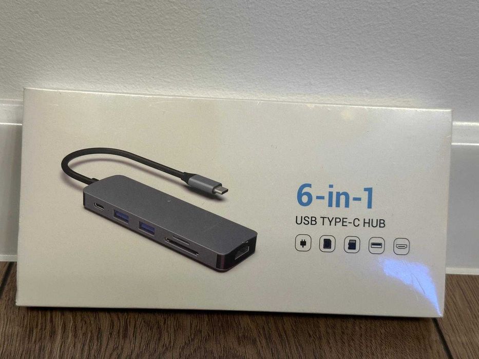 HUB USB-C 6-in-1 – Nou sigilat