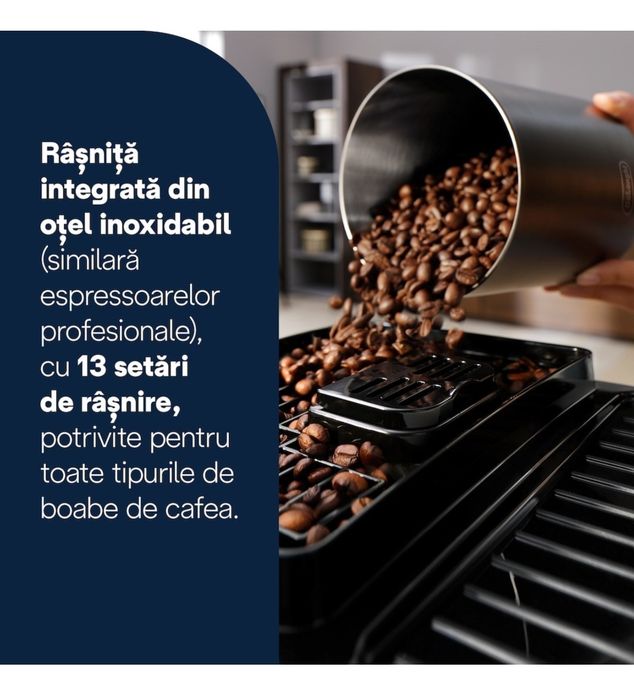 Espressor automat De’Longhi Magnifica Start Milk ECAM220.60.B, 5 bauturi, Tehnologie LatteCrema(Expressor, Expresor, Aparat de cafea)