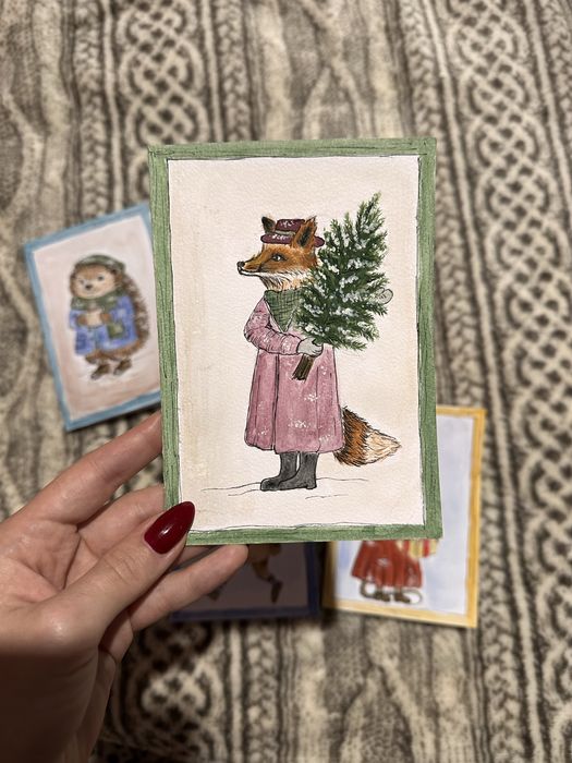 Ръчно рисувани картички