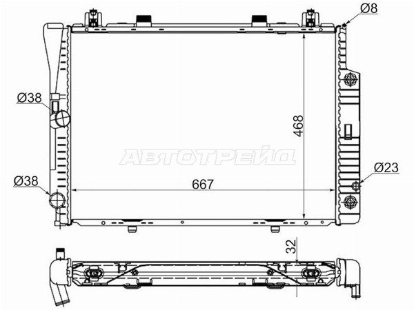 Радиатор Двигателя Mercedes-benz S500
