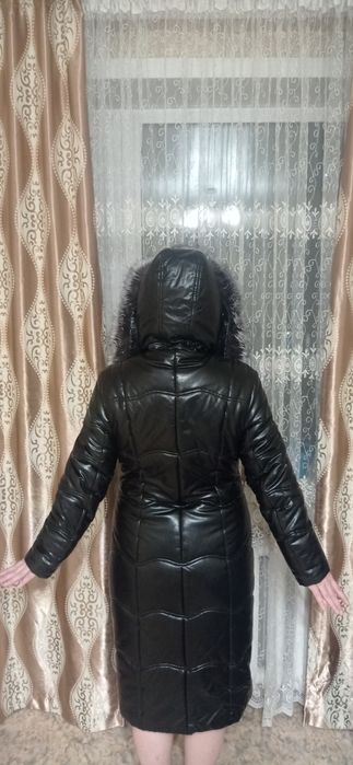 Зимняя куртка экокожа