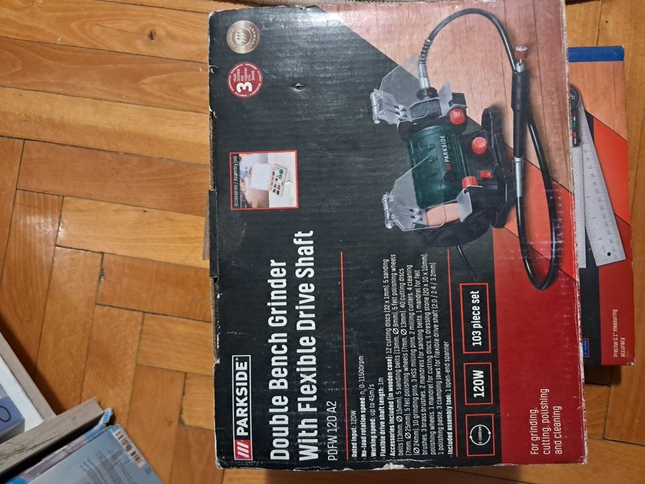 Polizor dublu PARKSIDE® »PDFW 120 A2«, 120 W, cu ax flexibil
