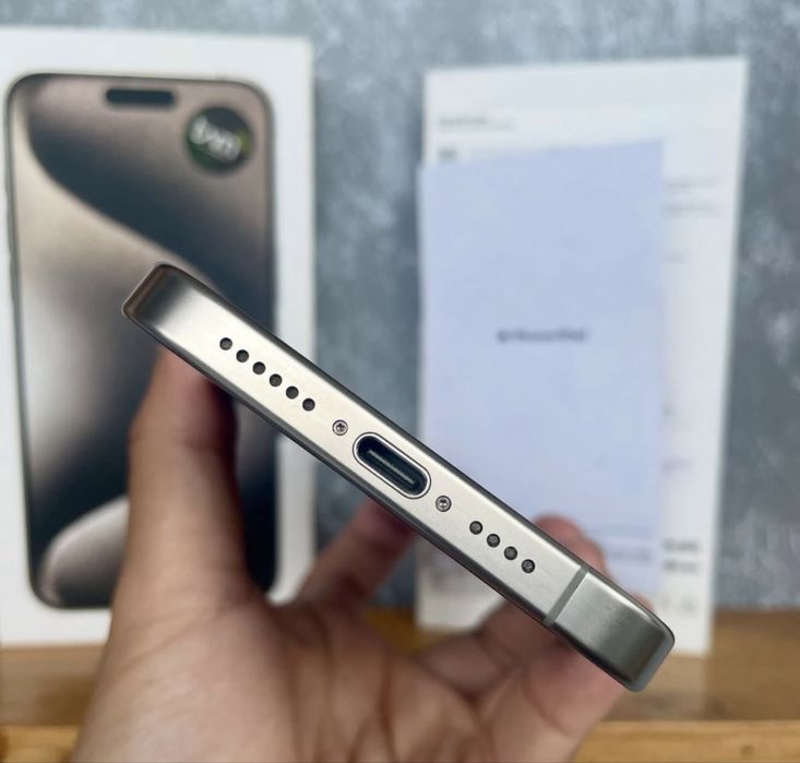 iPhone 15 Pro Max 256GB Natural Titanium-Fullbox-Neverlock|-Impecabil