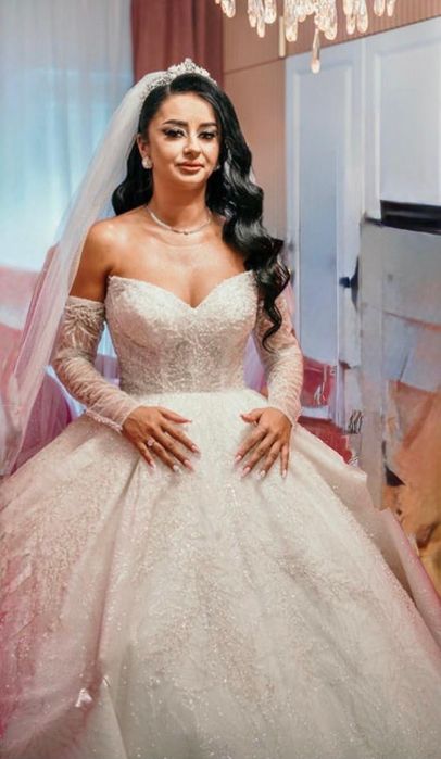rochie de mireasă cu corset adjustabil S-M