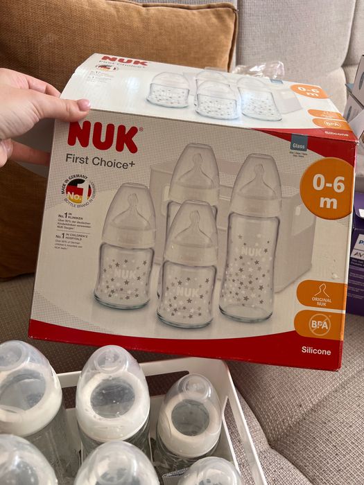 NUK first choice стъклени бутилки