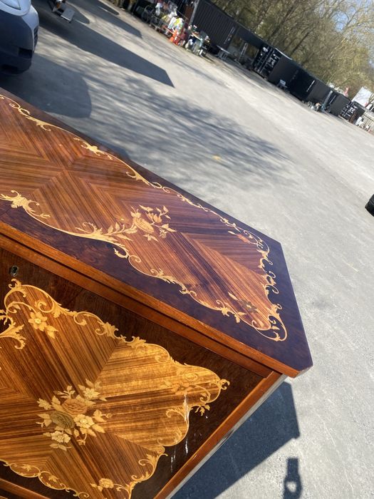 Винтидж шкаф интарзия Louis XV стил Франция 1930