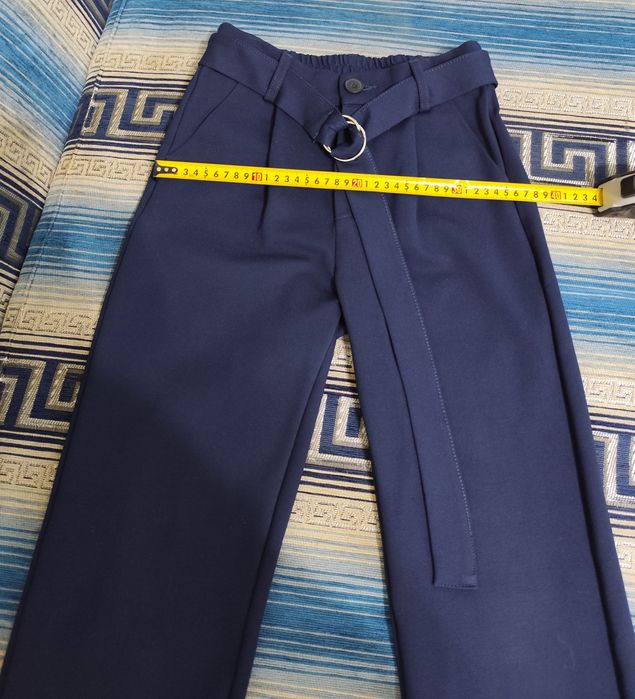 Школьные брюки синие до 10 лет на девочку