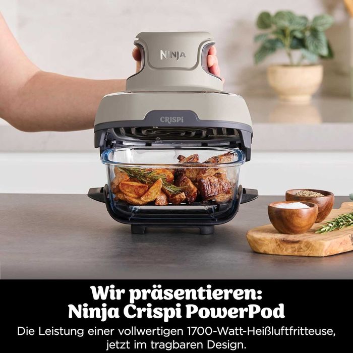 ФритюрникЕър фрайър с горещ въздух Ninja CRISPi FN101EUST, 1700W, 6 порции