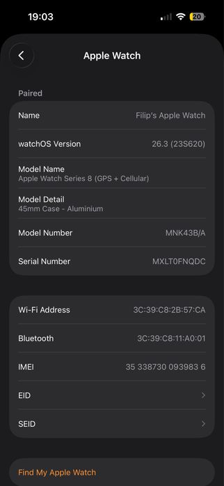 Apple Watch 8 eSIM алуминиев
