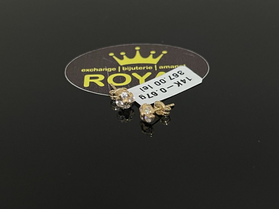 Bijuteria Royal CB : Cercei dama aur nou 14k 0,67gr