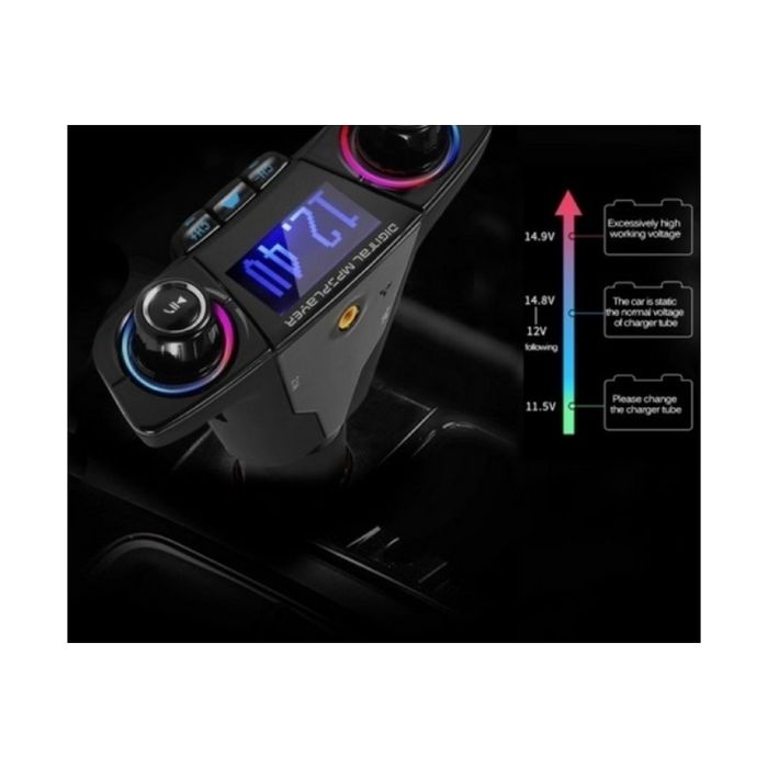 Трансмитер с дисплей, Bluetooth, USB, MP3 и FM за автомобил