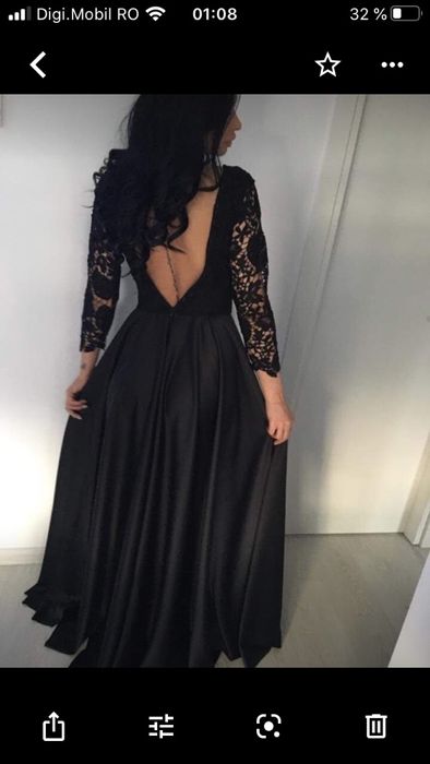 Rochie din tafta si dantela