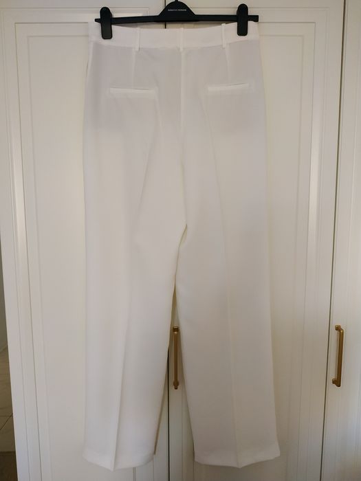 Широкие белые брюки, Mango