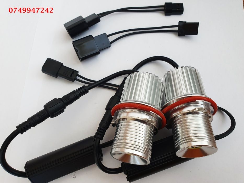 90W Set 2 LED Marker Angel Eyes BMW alb 6000k E39 E60 X3 X5