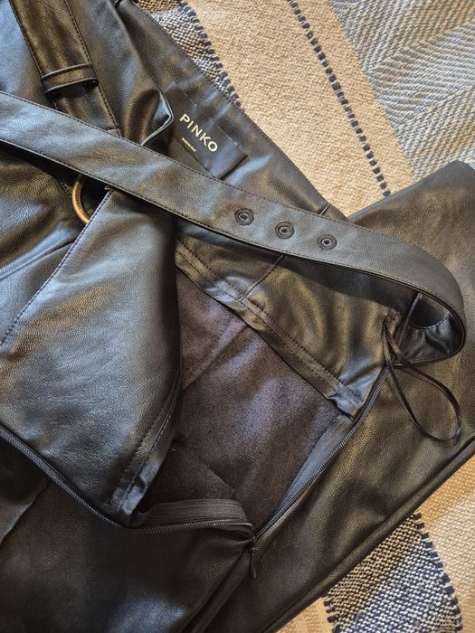 Кожен панталон пинко