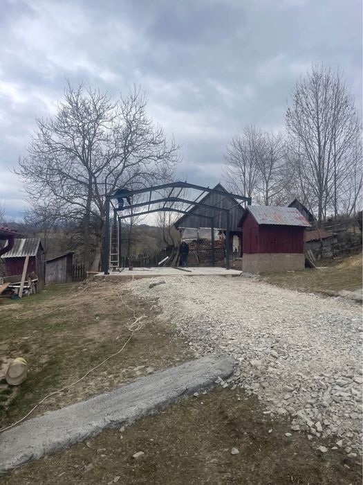 Garaje metalice din structura 6x14x4ml din profile metalice