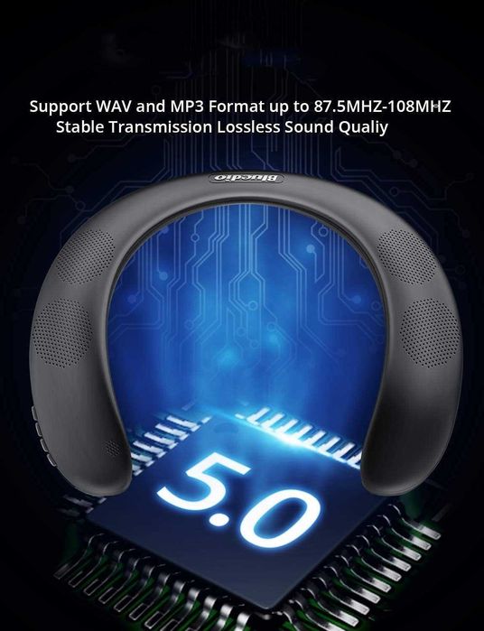 Bluetooth високоговорител с лента за врата  Bluedio