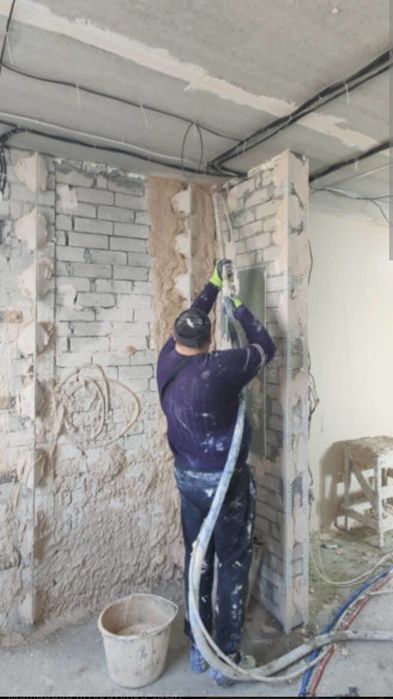 Штукатурка механизированная ( аппарат билан )