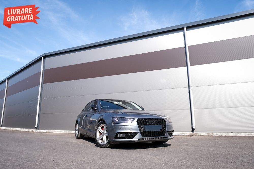Grile Proiector Audi A4 B8 facelift (2012-2015) RS4 Design Negru Lucio