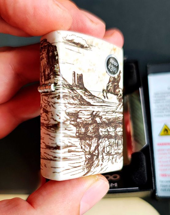Brichetă Zippo nouă, sigilată, în cutie, model 540 Western Design