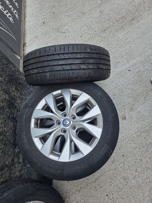 Vând set jante originale Renault + 4 anvelope Continental 215/60 R17 H