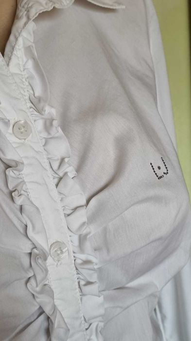 Camasa alba Liu Jo, bumbac 68%, poliamid si elastan 32%, marimea 40 it (S)